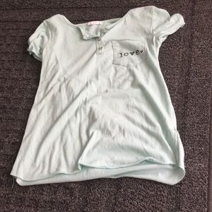 A baby blue T-shirt